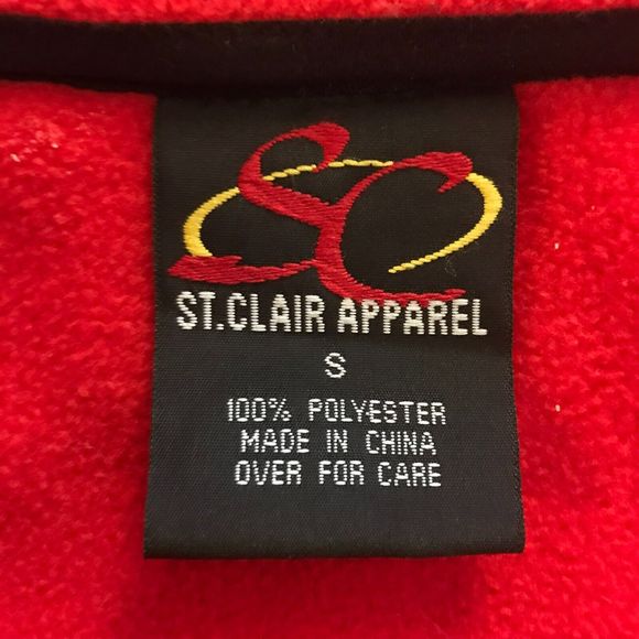 Daytona International Speedway Full-Zip Jacket Sweater Red/Black Oversized Small - Picture 3 of 9